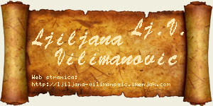 Ljiljana Vilimanović vizit kartica
